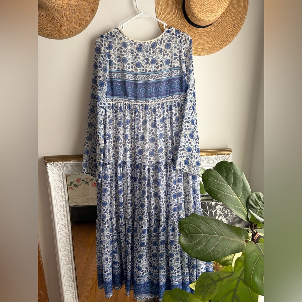 Rare Christy Dawn The Paloma Dress in blue Paisley oversized fit Spring Summer - Picture 8 of 12
